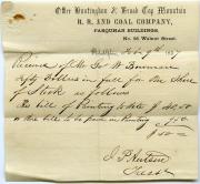 Stock receipt, 1857 (Box 1, folder 4)