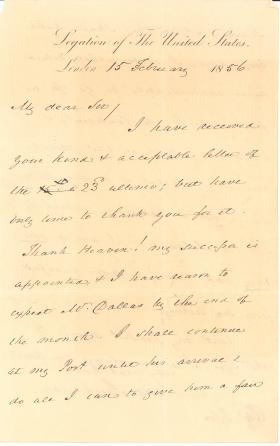Letter from James Buchanan to Mr. Tyler