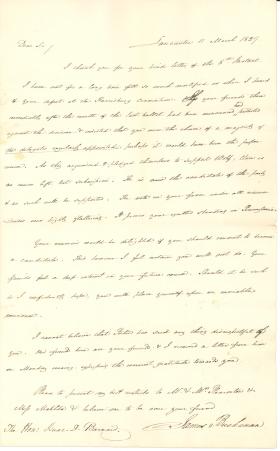 Letters from James Buchanan to Isaac D. Barnard