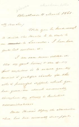 Letter from James Buchanan to James Gordon Bennett