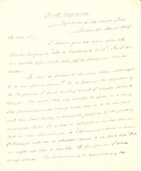 Letters from James Buchanan to James Webb