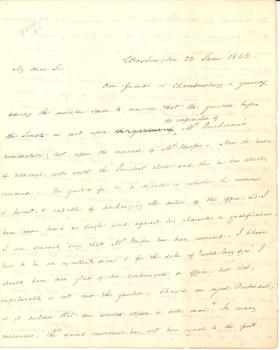 Letter from James Buchanan to James McLanahan