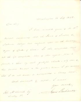 Letter from James Buchanan to John McClintock