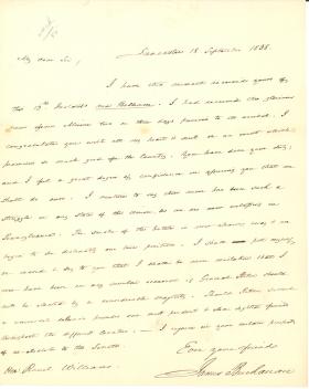 Letter from James Buchanan to Reuel William