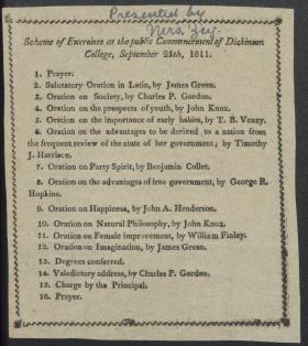 1811 Commencement Program