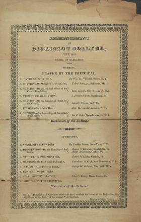 1823 Commencement Program