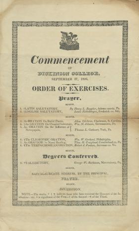 1826 Commencement Program