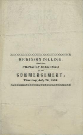 1837 Commencement Program