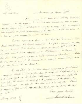Letters from James Buchanan to Aaron Vail