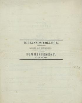 1838 Commencement Program