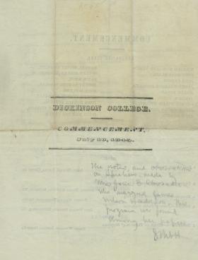 1845 Commencement Program