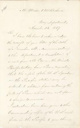 Letter from J. Y. Mason to James Buchanan