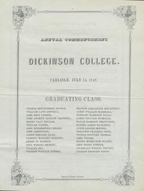 1848 Commencement Program