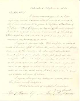 Letter from James Buchanan to John G. Brenner