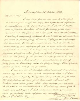 Letter from James Buchanan to Daniel Sickles