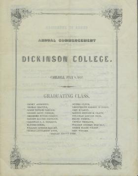 1852 Commencement Program