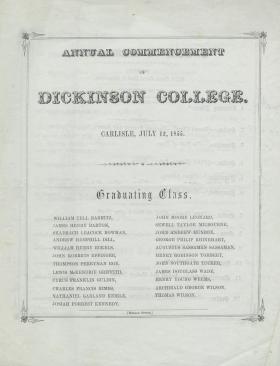 1855 Commencement Program