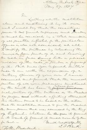 Letter from Jeremiah Black to James Buchanan