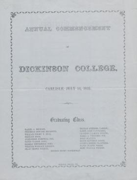 1859 Commencement Program