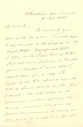 Letter from James Buchanan to A. T. Goodman
