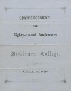 1865 Commencement Program
