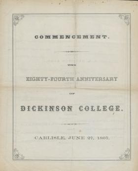 1867 Commencement Program