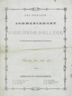 1873 Commencement Program