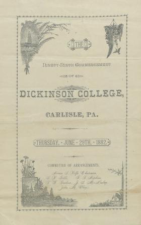 1882 Commencement Program