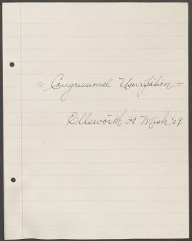 "Congressional Usurpation," by Ellsworth H. Mish