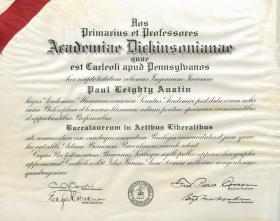 Bachelor of Arts Diploma - Paul Austin