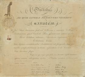 Bellles Lettres Society Diploma - William Brown