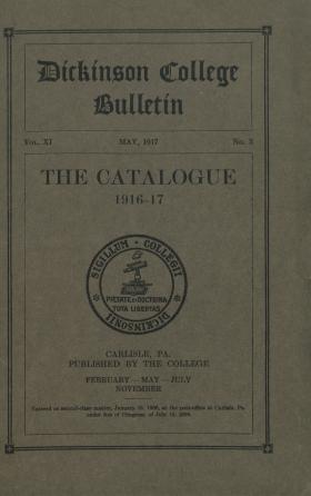 Catalogue of Dickinson College, Annual Session, 1916-17