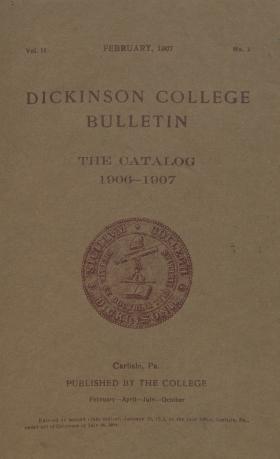 Catalog of Dickinson College, Annual Session, 1906-07