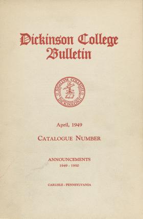 Dickinson College Bulletin, Annual Session, 1949-50