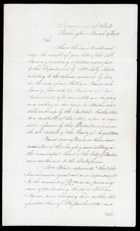 Letter from James Buchanan to John Davis