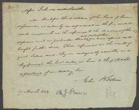Letter from John Gibson to Mr. Johnson