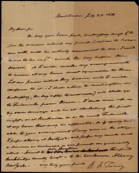 Letter from Roger B. Taney to William Beall
