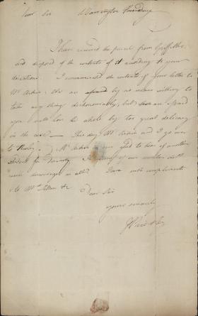 Letter from Joseph Priestley to John Seddon