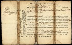 Deed for Land Sold by Pennsylvania to John Culbertson