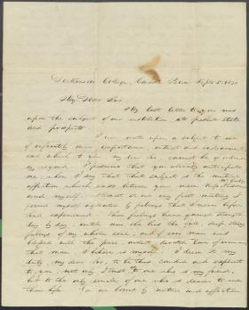 Letter from Charles Cleveland to Alexander Nisbet