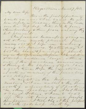 Letters from Charles Collins to Harriet Collins (Mar. 1853)
