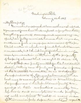 Letter from John W. Forney to John M. Read