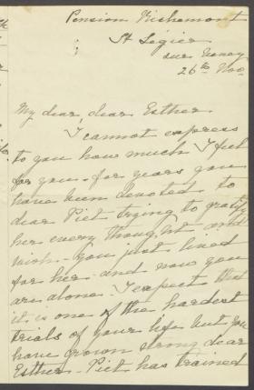 Letter from Constance Wachtmeister to Esther Windust