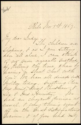Letter from Carrie Thomson to John Read