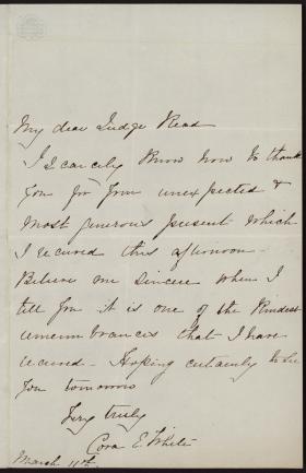 Letter from Cora White to John Read