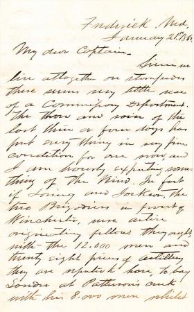 Letter from G. G. Beckwith to D. H. Hastings
