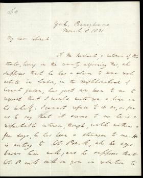 Letter from Richard Rush to Thomas Aspinwall