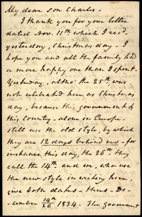 Letter from William Wilkins to Charles Wilkins