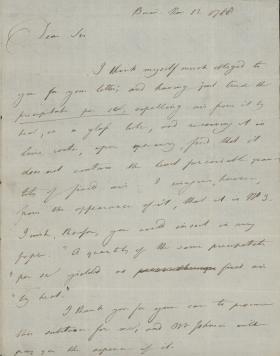 Letter from Joseph Priestley to Charles Blagden