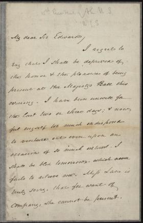 Letter from James Buchanan to Sir Edward Curt